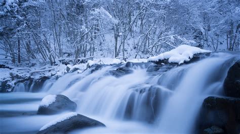 Wallpaper : winter, waterfall, water, ice, snow, nature 3840x2160 ...