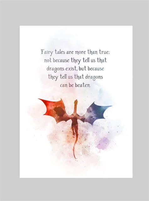 Fairy Tale Dragon Quote ART PRINT Inspirational, Nursery, Gift, Wall Art, Home Decor - Etsy