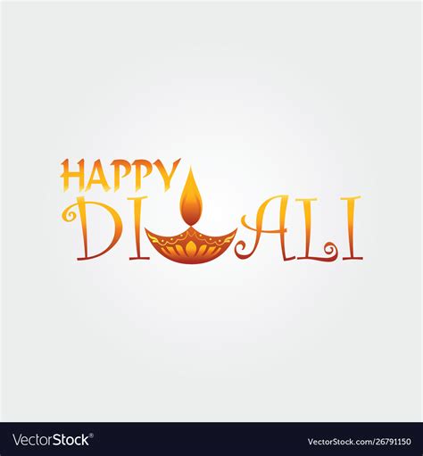 Happy diwali logo design template Royalty Free Vector Image