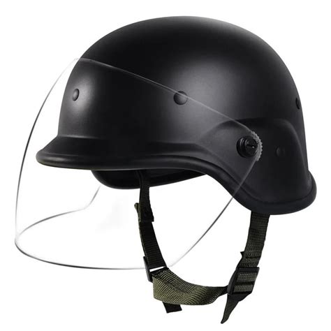 Tactical Military Airsoft M88 PASGT Kelver Helmet with Clear Visor ...