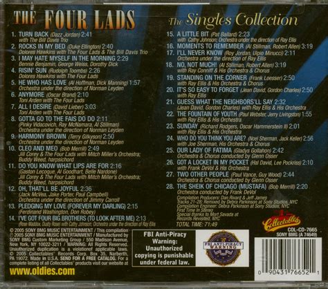 The Four Lads CD: The Singles Collection (CD) - Bear Family Records