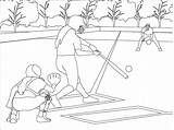 Playing Softball sketch template