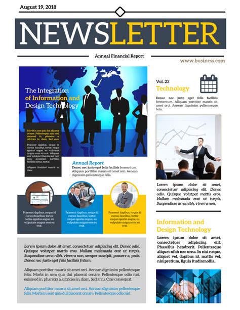 Professional Business Newsletter Template | MyCreativeShop