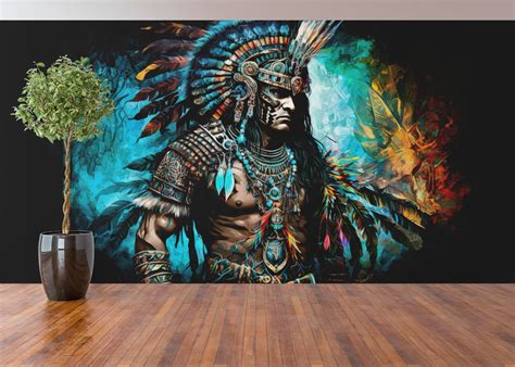 Strong Aztec King No.1//premium Digital Product Ai Clip Art Wall Paper ...