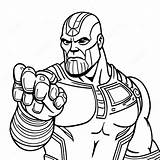 Thanos With Infinity Gauntlet Coloring Page 27725 21898 sketch template