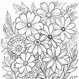 Premium Vector  Floral coloring Book Pages For Children And Adults sketch template