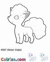 Alolan Vulpix coloring Page sketch template