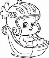 Cute Baby Cartoon Coloring Page 53926613 Vector Art At Vecteezy sketch template