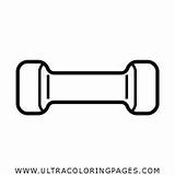 Dumbbell Coloring Page  Ultra Pages sketch template