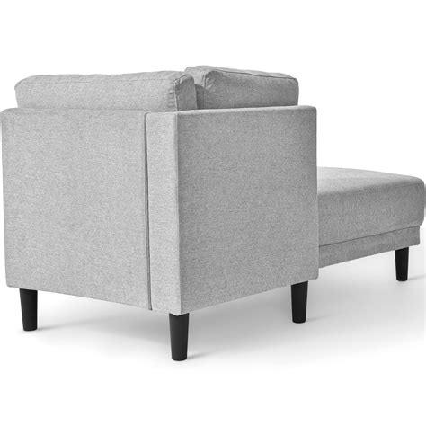 POCIYIHOME 65" Mid-Century Modern Fabric Corner Chair, Upholstered ...