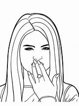 Coloring Gomez Selena Pages Celebrities Kolorowanki Printable Singers  sketch template