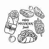 Mexican Food Coloring Pages sketch template