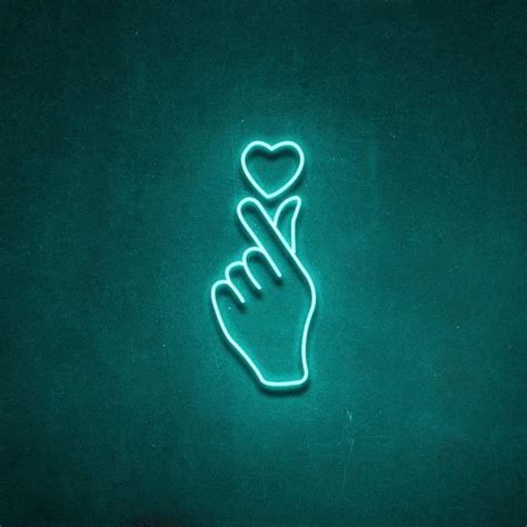 Finger Heart LED neon sign neon sign bedroom neon lights | Etsy