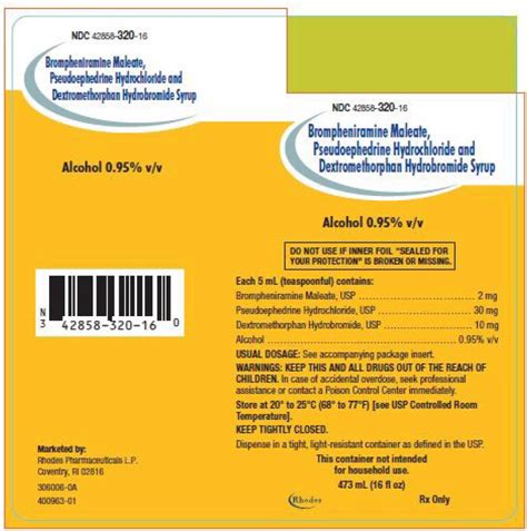 Brompheniramine, Pseudoephedrine, Dextromethorpan Syrup: Package Insert ...