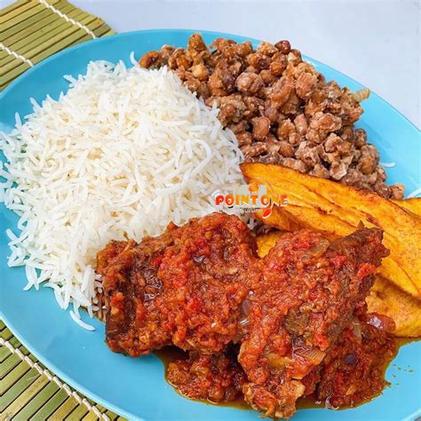 White Rice & Beans W/Stew - PointOne African Cuisine