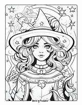 Sorceress Designlooter Sketch Coloring Page sketch template