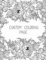 Custom Adult Coloring Pages Downloadable PDF  Etsy sketch template