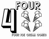 Online coloring pages Coloring page 4 Ice Cream Learn To Count  sketch template