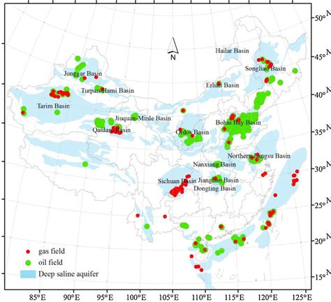 Map of oil and gas fields in China. | Download Scientific Diagram