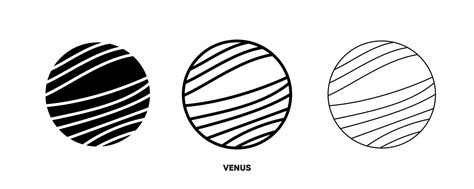 Venus planet icon vector. Simple planet Venus sign in modern design ...