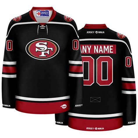 Jersey Ninja - San Francisco 49ers Black Hockey Jersey