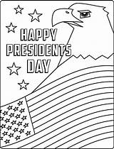 Happy Presidents Day With Eagle And US Flag coloring Page  Download sketch template