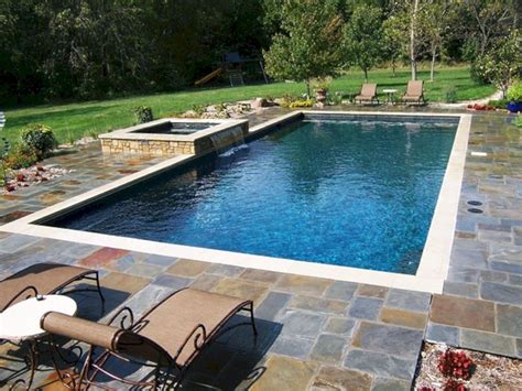 Nice 25+ Stunning Rectangle Inground Pool Design Ideas With Sun Shelf https://decorathing.com ...