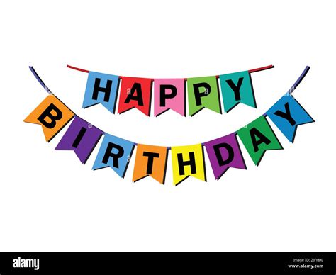 Birthday wishes banner. clip art image. with white background Stock ...