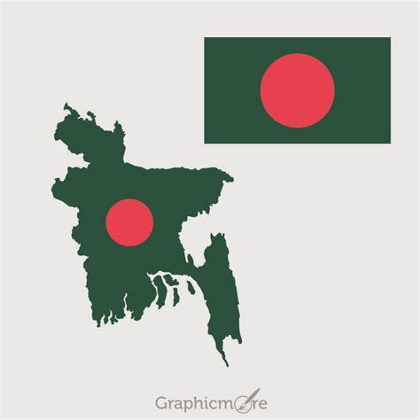 Bangladesh Flag and Map Design Free Vector File Download