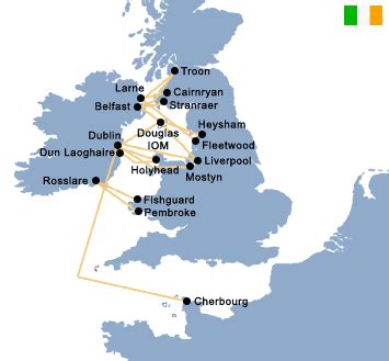 Ferry From Scotland To Ireland Map