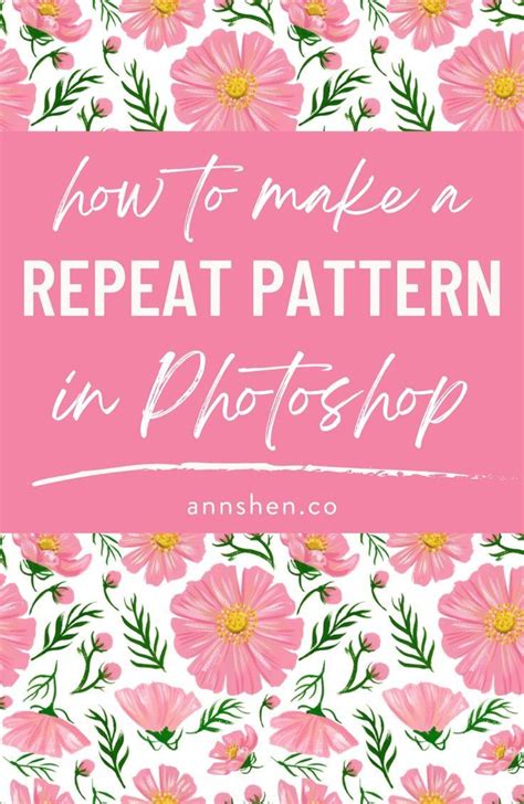 How to Make a Repeat Pattern in Photoshop | Repeating patterns, Pattern ...