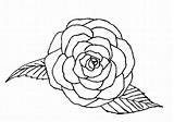 Single Rose Coloring Pages sketch template