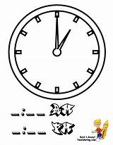 Smooth Clock Coloring Sheets  Free 25 Faces Hours Minutes sketch template