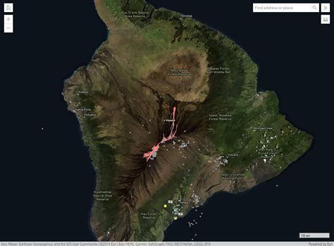 Mauna Kea Observatory Map