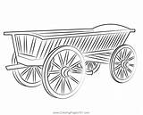 Old Wood Cart Coloring Page For Kids  Free Carts Printable sketch template