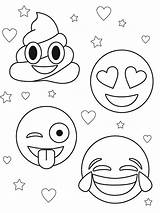 Emojis coloring Pages sketch template