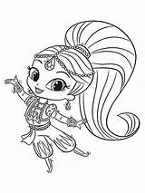 Shimmer And Shine Coloring Pages Printable sketch template
