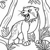 Fierce Predator In The Jungle Coloring Page 9551 7687 sketch template