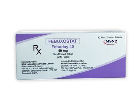 Febuxostat 40mg | Febuday by Healol Pharma at Best Price - Getmeds