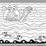 Coloring Page Of A mean monster Download Or Print For Free sketch template