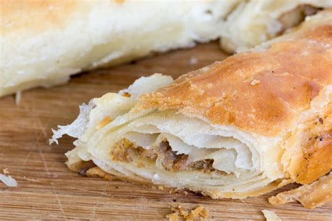 Meat burek stock image. Image of yogurt, breakfast, burek - 58622143