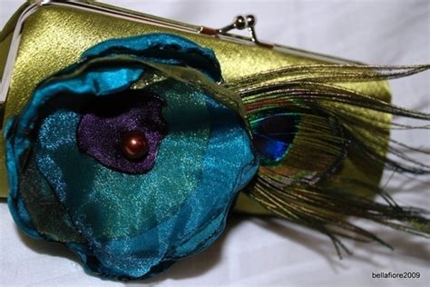 bridesmaids clutch collection Olive satin purse with teal purple and ...