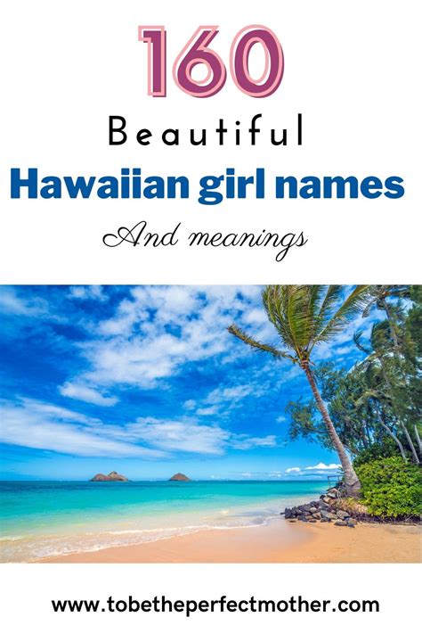 160 beautiful Hawaiian girl names with meanings - To Be The Perfect Mother in 2022 | Hawaiian ...