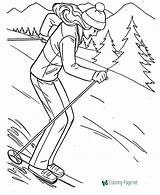 Skiing Coloring Pages sketch template