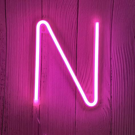 Buy ENUOLI LED Letter Neon Lights Pink Neon Sign Light Up Marquee Letter Neon Sign Battery/USB ...