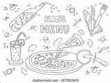 Kids Menu Coloring Page Photos Images And Pictures sketch template