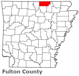 Fulton County on the map of Arkansas 2024. Cities, roads, borders and directions in Fulton ...