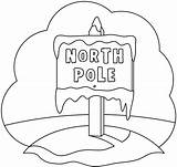 North Pole Sign coloring Page  ColouringPages sketch template
