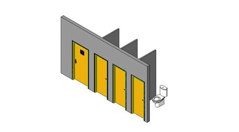 Public toilet open 3d model in Revit file. - Cadbull Toilet Design, Sink Design, Revit File ...