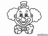 Happy Clown Faces Coloring Pages sketch template